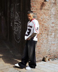Evo Starborn: Oversized Red & White All-Star Streetwear Jersey