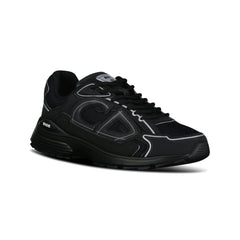 DIOR B30 TRIPLE BLACK REFLECTIVE TRAINERS