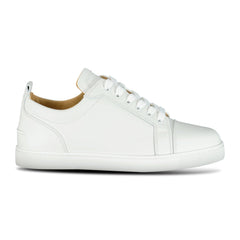 CHRISTIAN LOUBOUTIN 'LOUIS JUNIOR FLAT CALF' WHITE TRAINERS