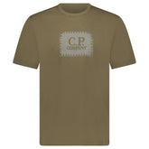 CP COMPANY STITCH PRINT T-SHIRT KHAKI
