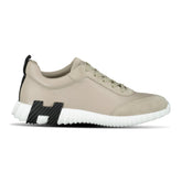 HERMES BOUNCING SNEAKER BEIGE LEATHER / SUEDE
