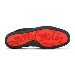 CHRISTIAN LOUBOUTIN LOUIS JUNIOR BRAIDED BLACK TRAINERS