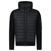 MONCLER PADDED ZIP-UP HOODED SWEATSHIRT BLACK