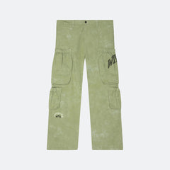 Honor The Gift Twill Cargo Wide Leg Pant - Green