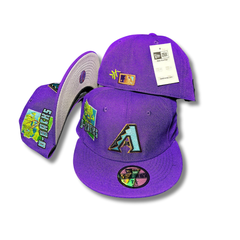 Arizona Diamondbacks Purple New Era 59FIFTY Embroidered Side Patches - Fitted Cap