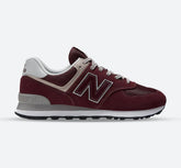 Men's Wide Fit New Balance ML574EVM Walking/Running Trainers - Exclusive - Burgundy/White ENCAP Width 4E