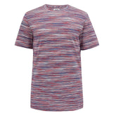 MISSONI DISTORTED STRIPE COTTON T-SHIRT RED