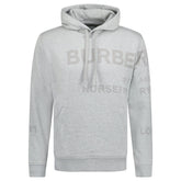 BURBERRY HORSEFERRY PULLOVER HOODIE GREY/WHITE
