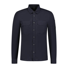 CP COMPANY CHROME LENS BUTTON-UP OVERSHIRT JACKET NAVY