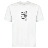 CP COMPANY VERTICAL PRINT T-SHIRT WHITE