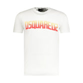 DSQUARED2 Orange Logo T-Shirt White