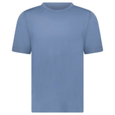 GRAN SASSO COTTON CREWNECK T-SHIRT IN BLUE