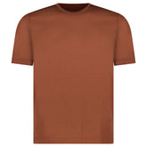 GRAN SASSO PURE COTTON T-SHIRT IN BROWN
