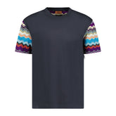 Missoni Arm Zig Zag Logo T-Shirt Midnight Blue