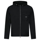 MONCLER FUYUE GHOST RUBBER LOGO JACKET IN BLACK