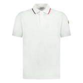 MONCLER POLO SHIRT SLEEVE LOGO WHITE
