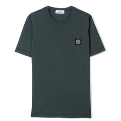 STONE ISLAND(Kids) Patch Logo T-Shirt Crew Neck Dark Green