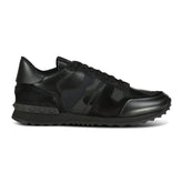 VALENTINO BLACK CAMOUFLAGE ROCKRUNNER TRAINERS BLACK