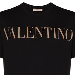 VALENTINO BRONZE LOGO T-SHIRT BLACK