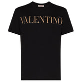 VALENTINO BRONZE LOGO T-SHIRT BLACK