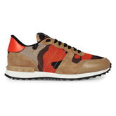 VALENTINO MESH ROCKRUNNER TRAINERS DESERT ORANGE & BEIGE