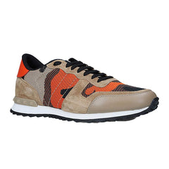 VALENTINO MESH ROCKRUNNER TRAINERS DESERT ORANGE & BEIGE