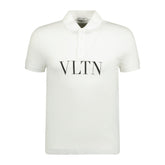 VALENTINO VLTN CHEST LOGO POLO-SHIRT WHITE