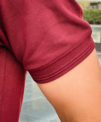 Burgundy Elegance Men Polo