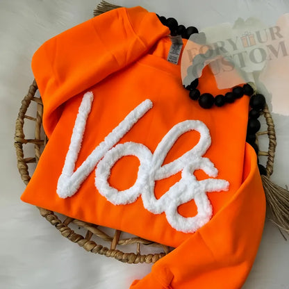 Custom Chenille Embroidered Sweatshirt – Personalized Team Name or Any Text