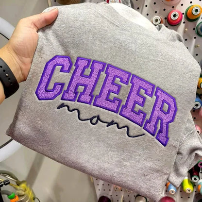 Glitter Cheer Mom Sweater Personalized Sparkle Cheer Mom Sweatshirt-Gift for Cheer Mom