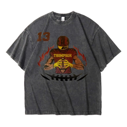50% OFF🏈Shine On Game Day - Custom Glitter Football Player Crewneck Hoodie Tshirt