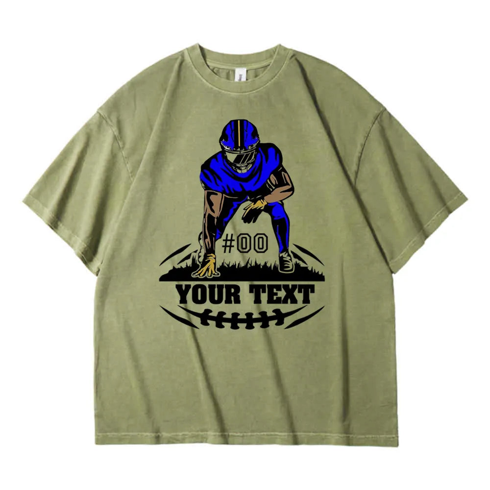 50% OFF🏈Shine On Game Day - Custom Glitter Football Player Crewneck Hoodie Tshirt