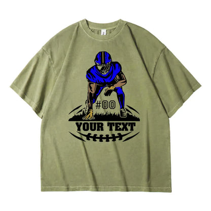 50% OFF🏈Shine On Game Day - Custom Glitter Football Player Crewneck Hoodie Tshirt