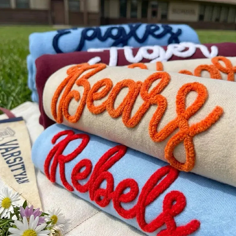 Custom Varsity Collegiate Chenille Midwest Retro Preppy Sweatshirt