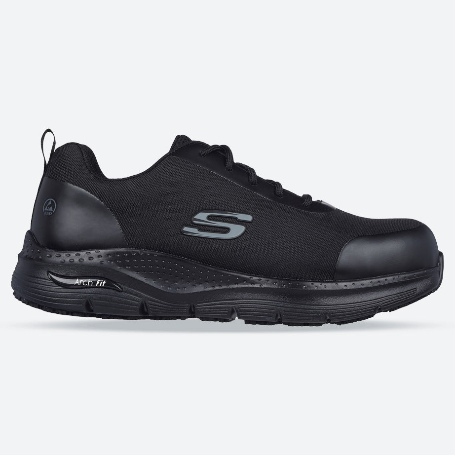Men's Wide Fit Skechers 200086EC Arch Fit Ringstap Safety Trainers