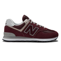 Men's Wide Fit New Balance ML574EVM Walking/Running Trainers - Exclusive - Burgundy/White ENCAP