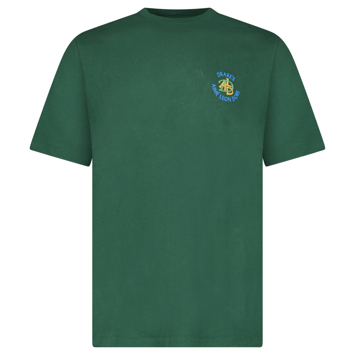AIMÉ LEON DORE DRAKES BLUES T-SHIRT PINE GREEN