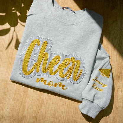 Customized Balls Glitter Sweatshirt Mama Sweatshirt with Sporty Bow – Gifts For Sports Lovers