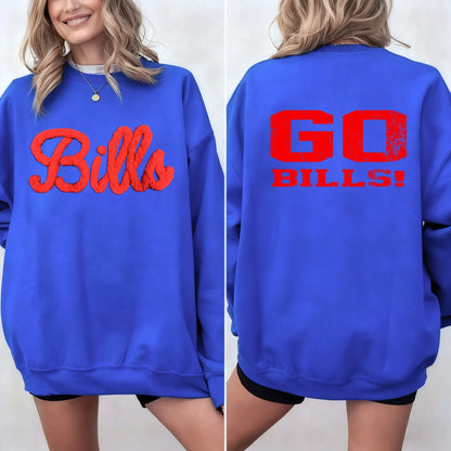 Custom Classic Oversized Chenille Team Sweatshirt – Personalized Player Number or Fan Motto