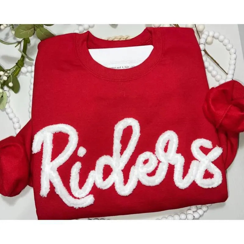 Custom Football Game Day Midwest Bold Chenille Sweatshirt