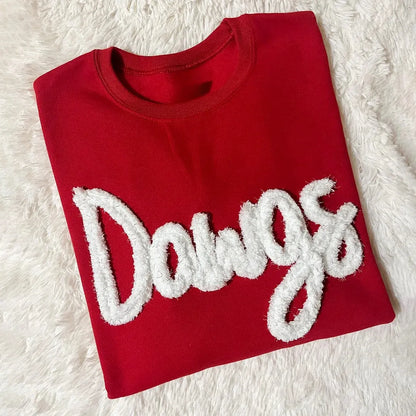 Oversized Team Chenille Embroidered Sweatshirt