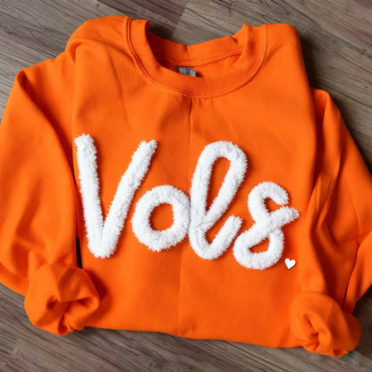 Custom Team Name Embroidered Chenille Sweatshirt – Oversized Football-Inspired Fit