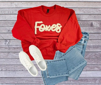 Custom Chenille Embroidered Sweatshirt – Personalized Team Name or Any Text