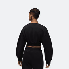 W Jordan Cropped Sweatshirt- Black