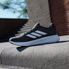 Men's Wide Fit Adidas Runfalcon 5 Walking/Running Trainers - Black/White