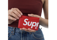 Louis Vuitton x Supreme Porte Carte Simple Epi Red