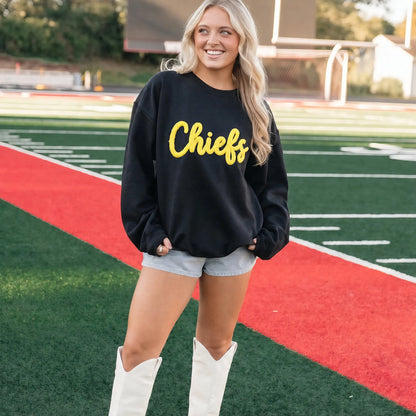 Custom Football Game Day Midwest Bold Chenille Sweatshirt