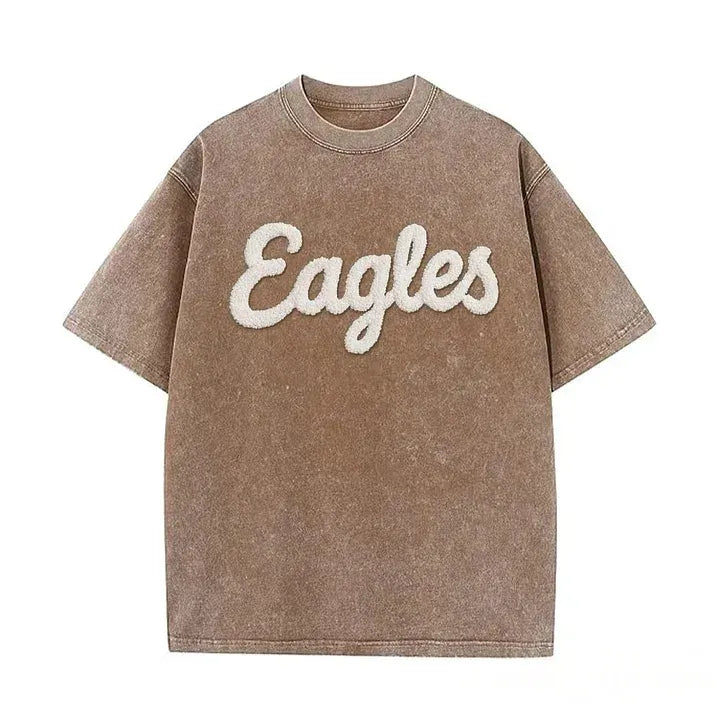 Personalized Chenille YARN EMBROIDERED Game Day Washed T-shirt