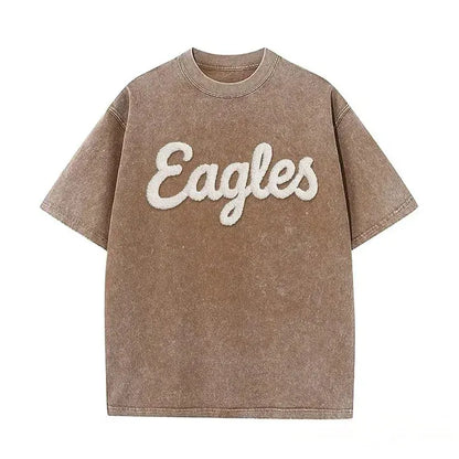 Personalized Chenille YARN EMBROIDERED Game Day Washed T-shirt