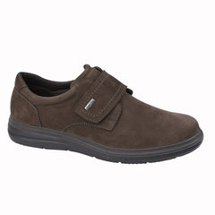 Men's Wide Fit Roamers M337 Touch Fastening Shoes - Brown Leather